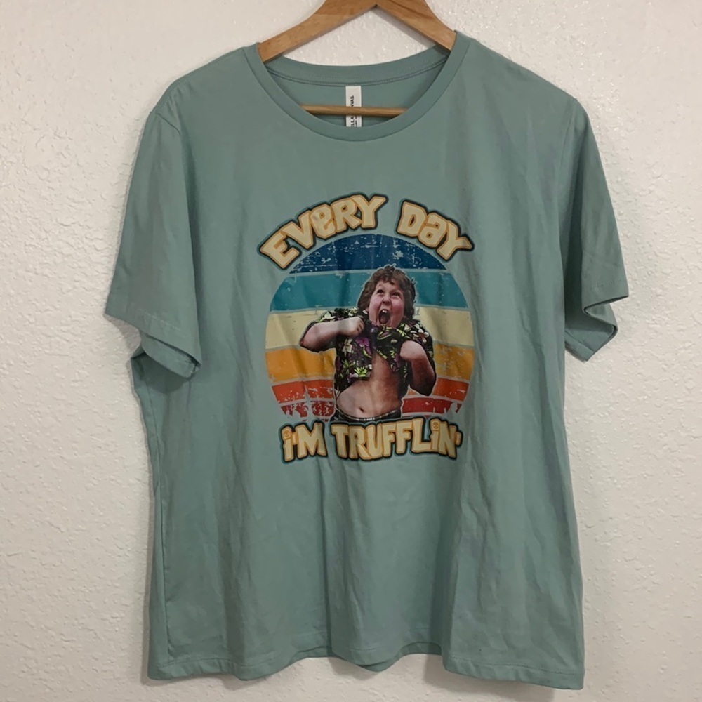 Bella Canvas Mint Jersey Knit “The Goonies” Funny Graphic T Shirt Size XL